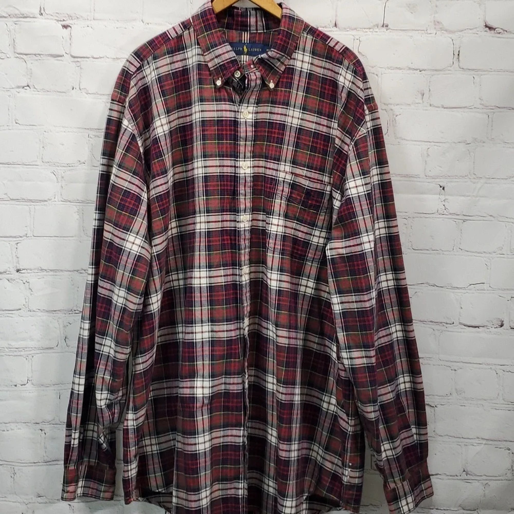 Polo Ralph Lauren Plaid Button Down Men's Size 2XLT